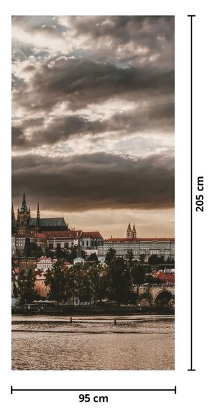 Foto tapeta za vrata - Oblačan Prag (95x205cm)