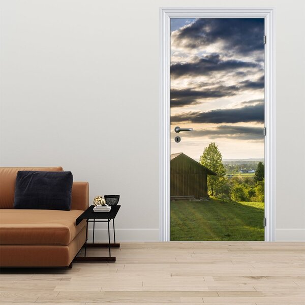 Foto tapeta za vrata - Šumska koliba (95x205cm)