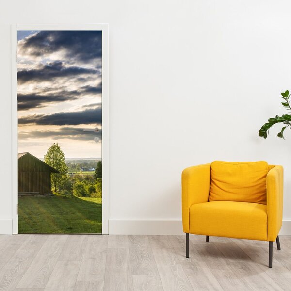 Foto tapeta za vrata - Šumska koliba (95x205cm)
