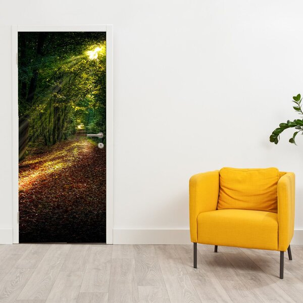 Foto tapeta za vrata - Šumska cesta (95x205cm)