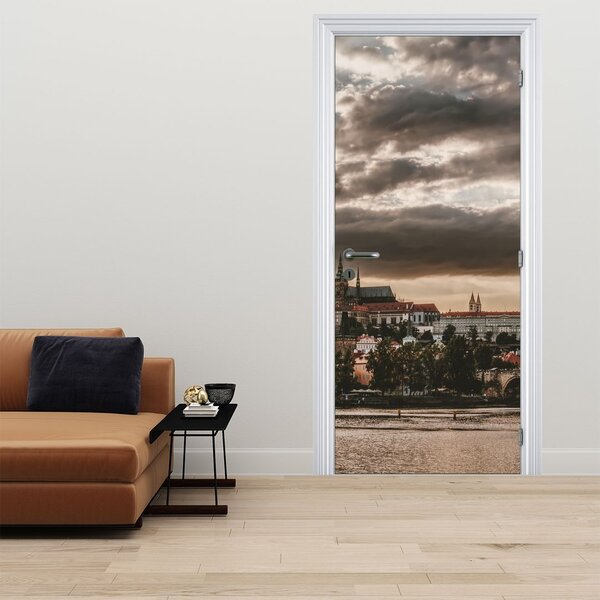 Foto tapeta za vrata - Oblačan Prag (95x205cm)