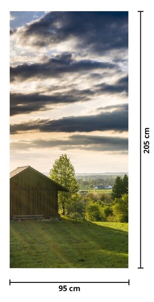 Foto tapeta za vrata - Šumska koliba (95x205cm)