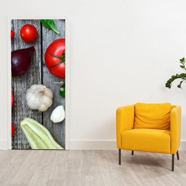 Foto tapeta za vrata - Povrće (95x205cm)