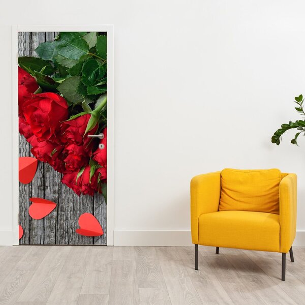 Foto tapeta za vrata - Buket ruža (95x205cm)