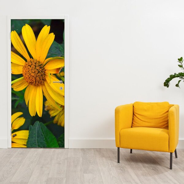 Foto tapeta za vrata - Žuto cvijeće (95x205cm)