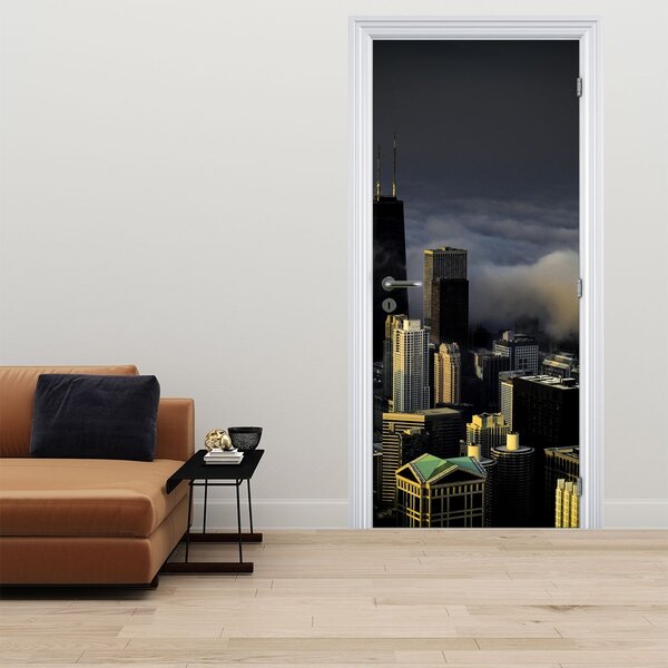 Foto tapeta za vrata - Grad u oblacima (95x205cm)