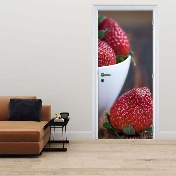 Foto tapeta za vrata - Jagode (95x205cm)