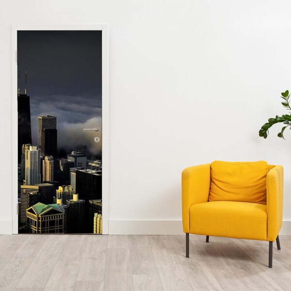 Foto tapeta za vrata - Grad u oblacima (95x205cm)