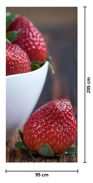 Foto tapeta za vrata - Jagode (95x205cm)