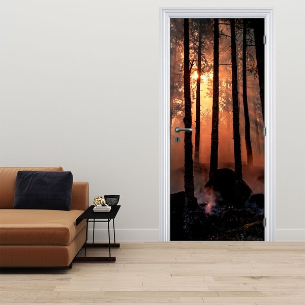 Foto tapeta za vrata - Tamna šuma (95x205cm)