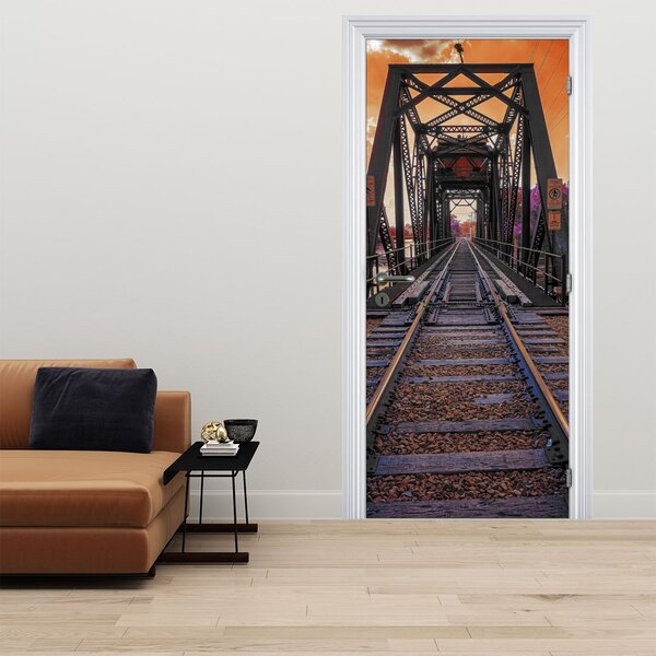 Foto tapeta za vrata - Željeznički most (95x205cm)