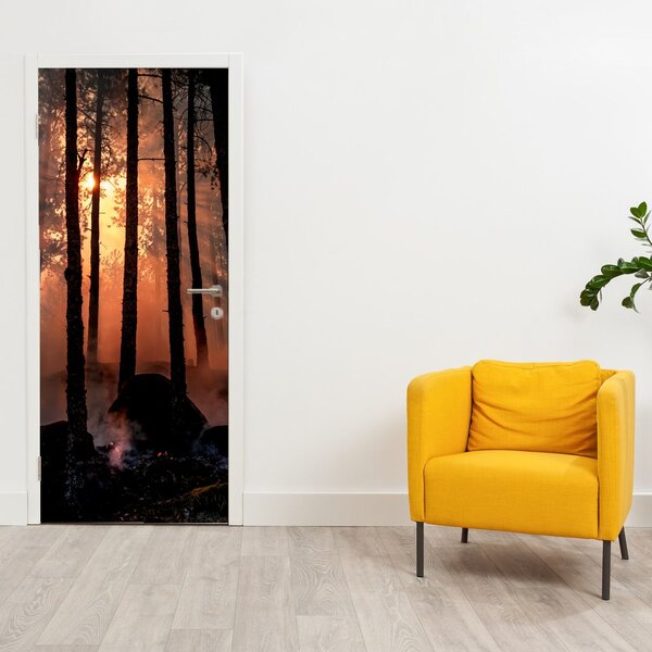 Foto tapeta za vrata - Tamna šuma (95x205cm)