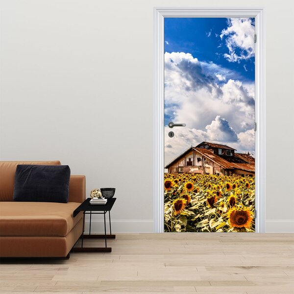 Foto tapeta za vrata - Polje suncokreta (95x205cm)