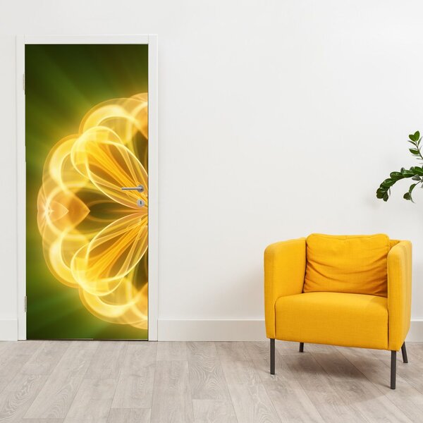 Foto tapeta za vrata - Žuto cvijeće (95x205cm)