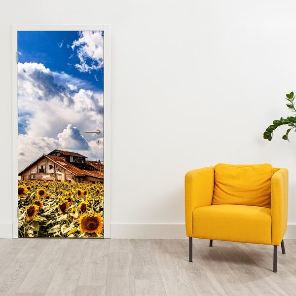 Foto tapeta za vrata - Polje suncokreta (95x205cm)