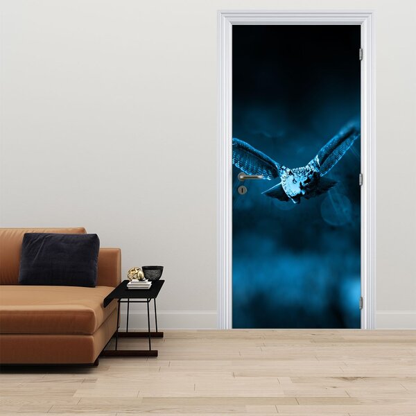 Foto tapeta za vrata - Leteća sova (95x205cm)