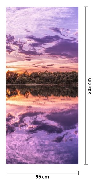 Foto tapeta za vrata - Ljubičasto nebo (95x205cm)