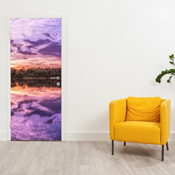 Foto tapeta za vrata - Ljubičasto nebo (95x205cm)