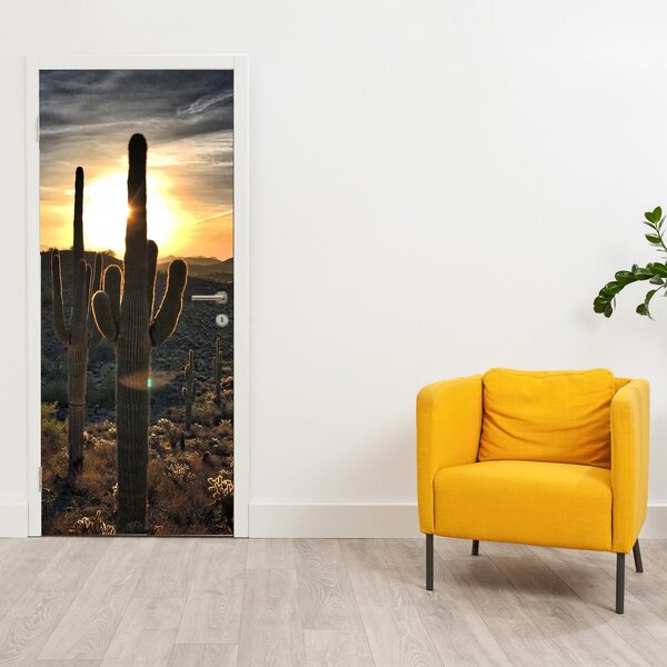 Foto tapeta za vrata - Kaktusi na suncu (95x205cm)