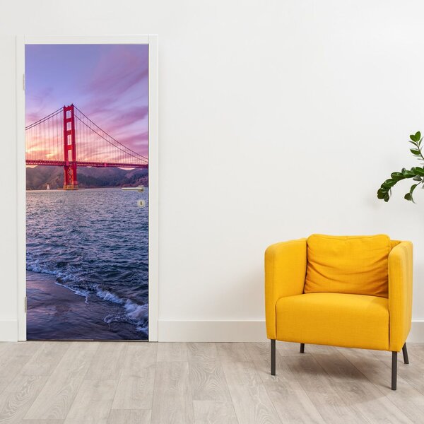Foto tapeta za vrata - Most sa zalaskom sunca (95x205cm)