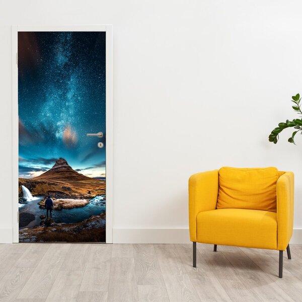 Foto tapeta za vrata - Plava Mliječna staza (95x205cm)