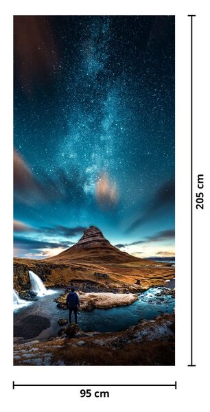 Foto tapeta za vrata - Plava Mliječna staza (95x205cm)