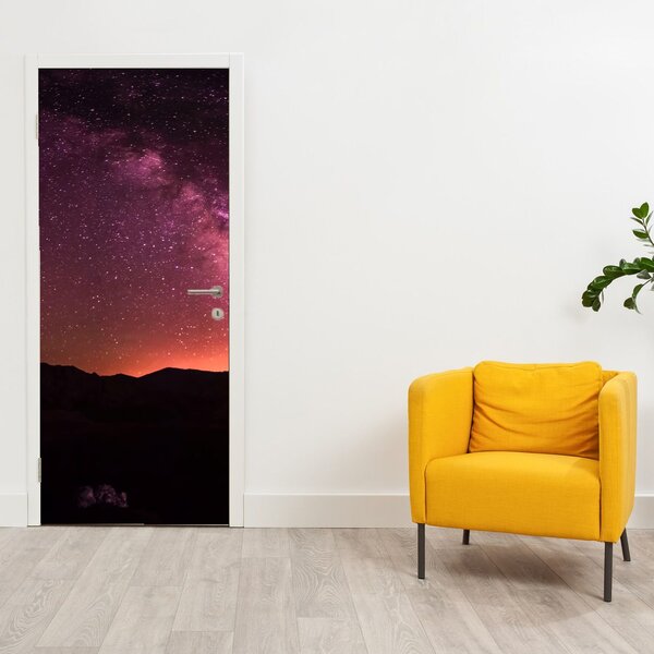 Foto tapeta za vrata - Ružičasti Mliječni put (95x205cm)