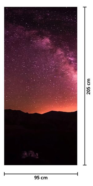 Foto tapeta za vrata - Ružičasti Mliječni put (95x205cm)