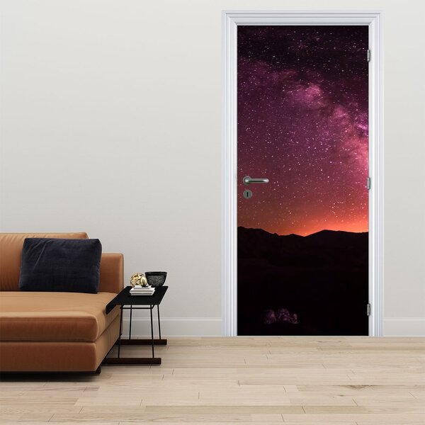 Foto tapeta za vrata - Ružičasti Mliječni put (95x205cm)