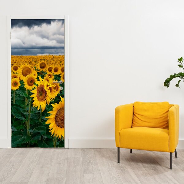 Foto tapeta za vrata - Polje suncokreta (95x205cm)