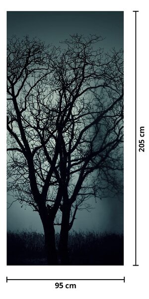Foto tapeta za vrata - Drvo u sumraku (95x205cm)