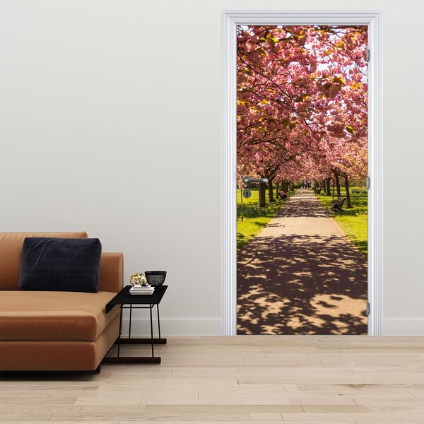 Foto tapeta za vrata - Voćnjak trešanja (95x205cm)