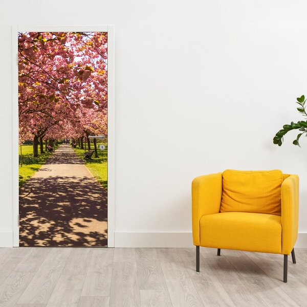 Foto tapeta za vrata - Voćnjak trešanja (95x205cm)