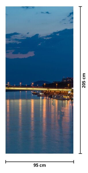 Zidna slika na vratima - Bratislava s dvorcem (95x205cm)