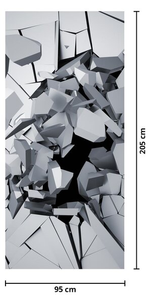 Foto tapeta za vrata - Apstrakcija 3D (95x205cm)