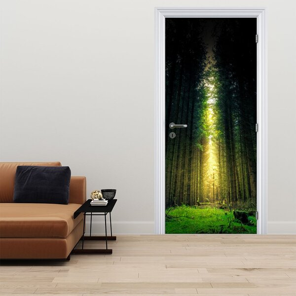 Foto tapeta za vrata - Tamna šuma (95x205cm)