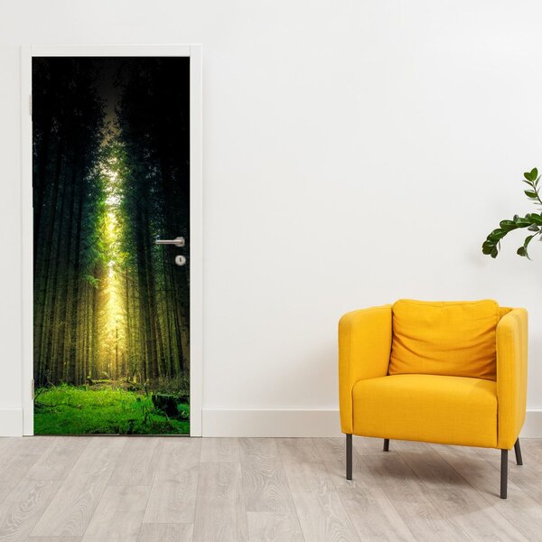 Foto tapeta za vrata - Tamna šuma (95x205cm)