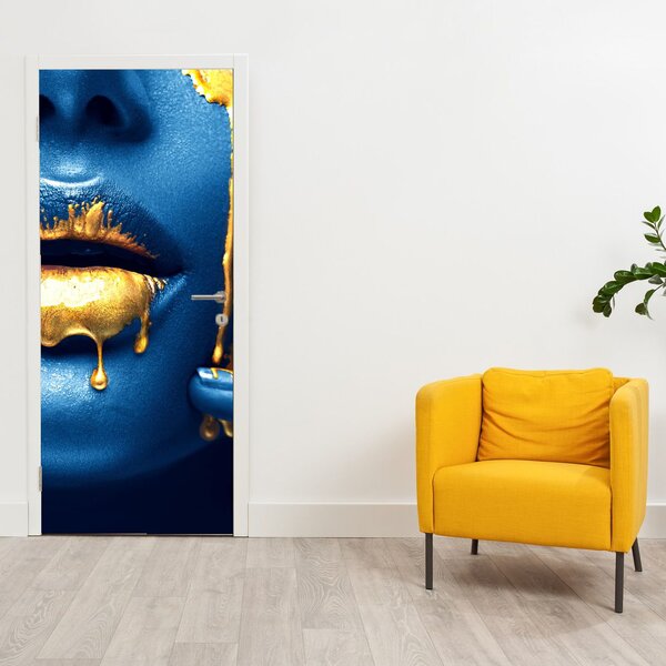 Foto tapeta za vrata - Ljudsko lice (95x205cm)