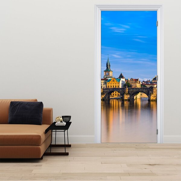 Foto tapeta za vrata - Karlov most (95x205cm)