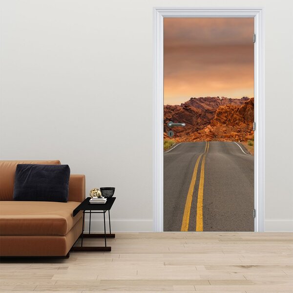 Foto tapeta za vrata - Cesta u planinama (95x205cm)