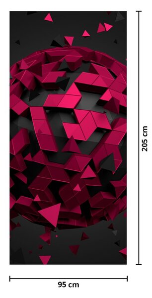 Foto tapeta za vrata - 3D apstrakcija (95x205cm)