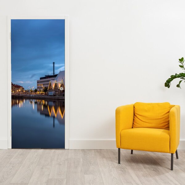 Foto tapeta za vrata - Vodeni kanal - Göteborg (95x205cm)