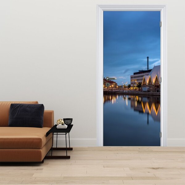 Foto tapeta za vrata - Vodeni kanal - Göteborg (95x205cm)