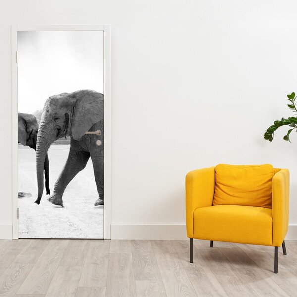 Foto tapeta za vrata - Slonovi (95x205cm)