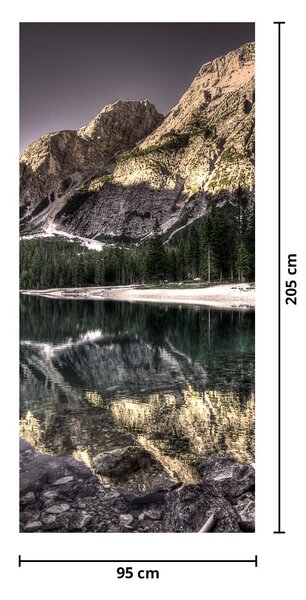 Foto tapeta za vrata - Jezero u planinama (95x205cm)