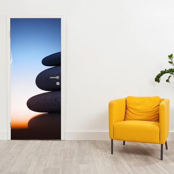 Foto tapeta za vrata - Kamenje naslagano jedno na drugo (95x205cm)