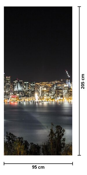 Foto tapeta za vrata - Brooklyn Bridge i New York (95x205cm)