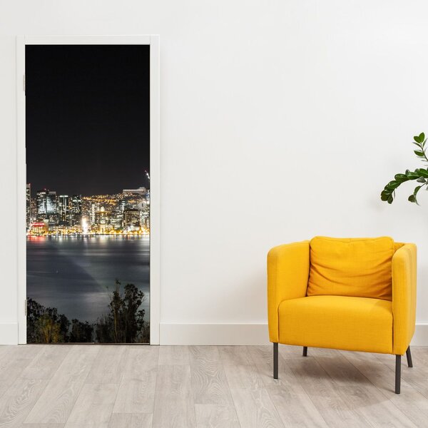 Foto tapeta za vrata - Brooklyn Bridge i New York (95x205cm)