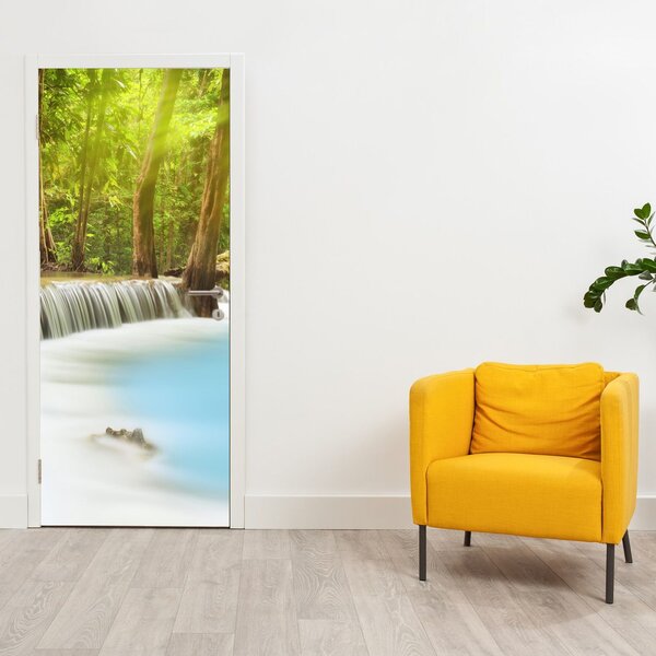 Foto tapeta za vrata - Huai Mae Kamin, slapovi u šumi (95x205cm)