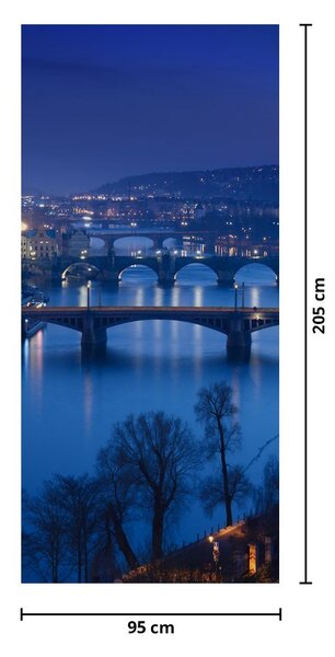 Foto tapeta za vrata - Praški mostovi (95x205cm)